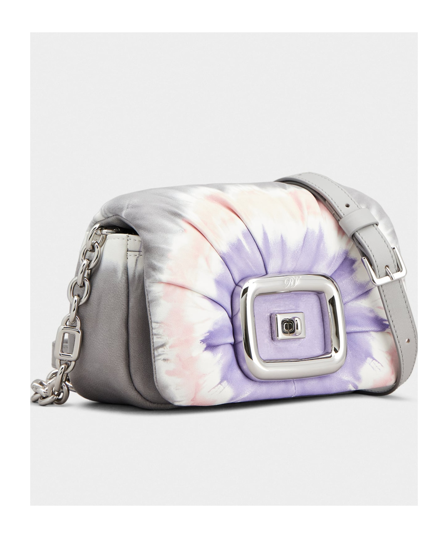 Shop Roger Vivier Viv' Choc Mini Bag In Nappa Leather In White