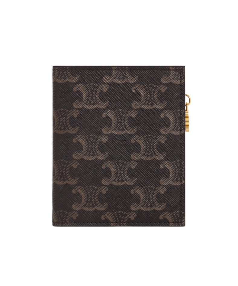 Celine Zipper Wallet In Black