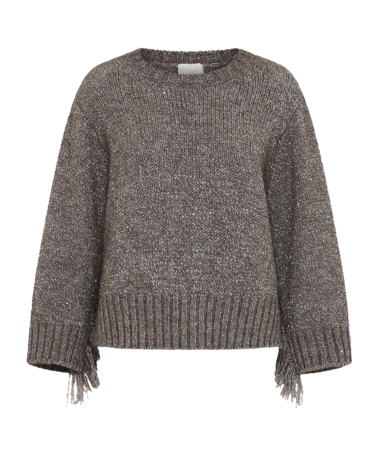 Marella Grey Crewneck Sweater In Black