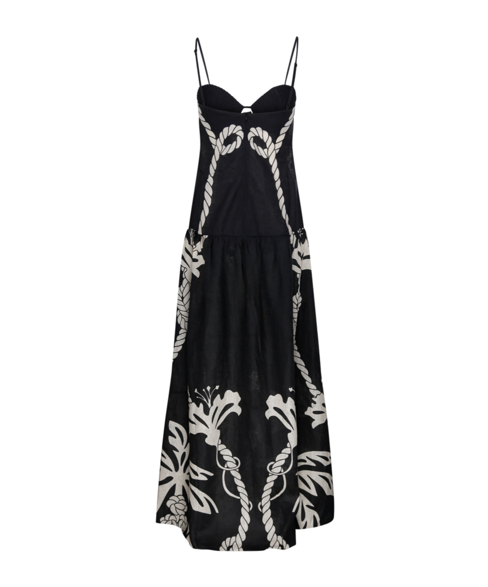 Shop Johanna Ortiz Enlightened Sailor Maxi Dress In Black