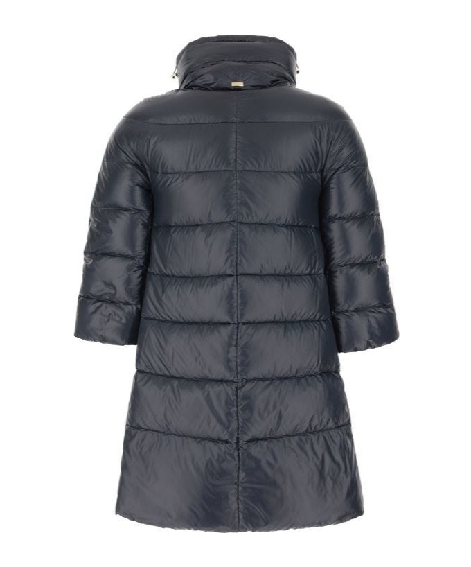 Herno Quilted Zipper Down Jacket In Black