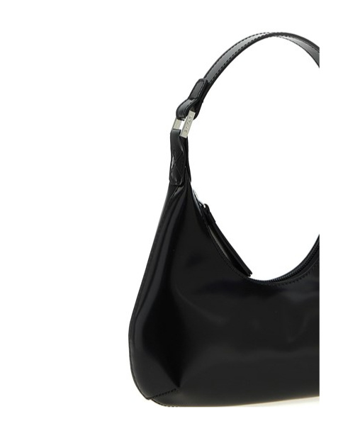 By Far Baby Amber Zippered Underarm Bag In Black