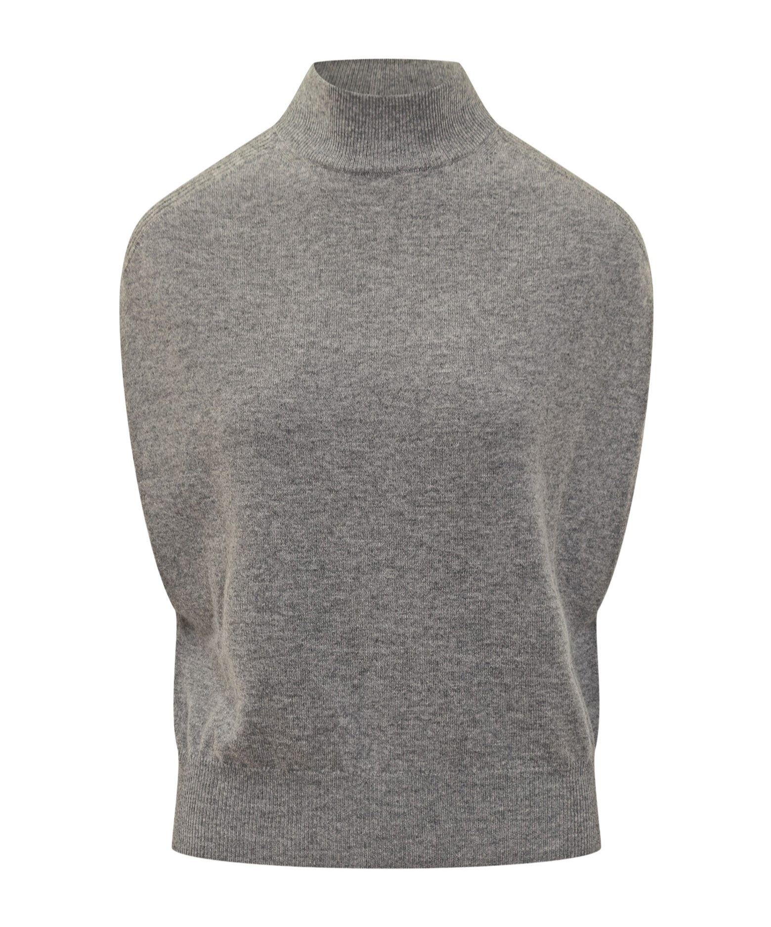 Semicouture Turtleneck Sleeveless Sweater In Gray