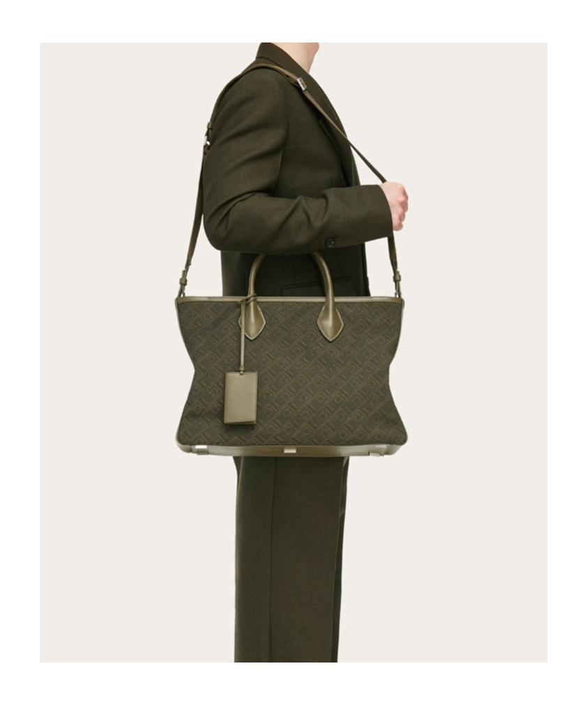 FERRAGAMO JACQUARD SHOULDER BAG