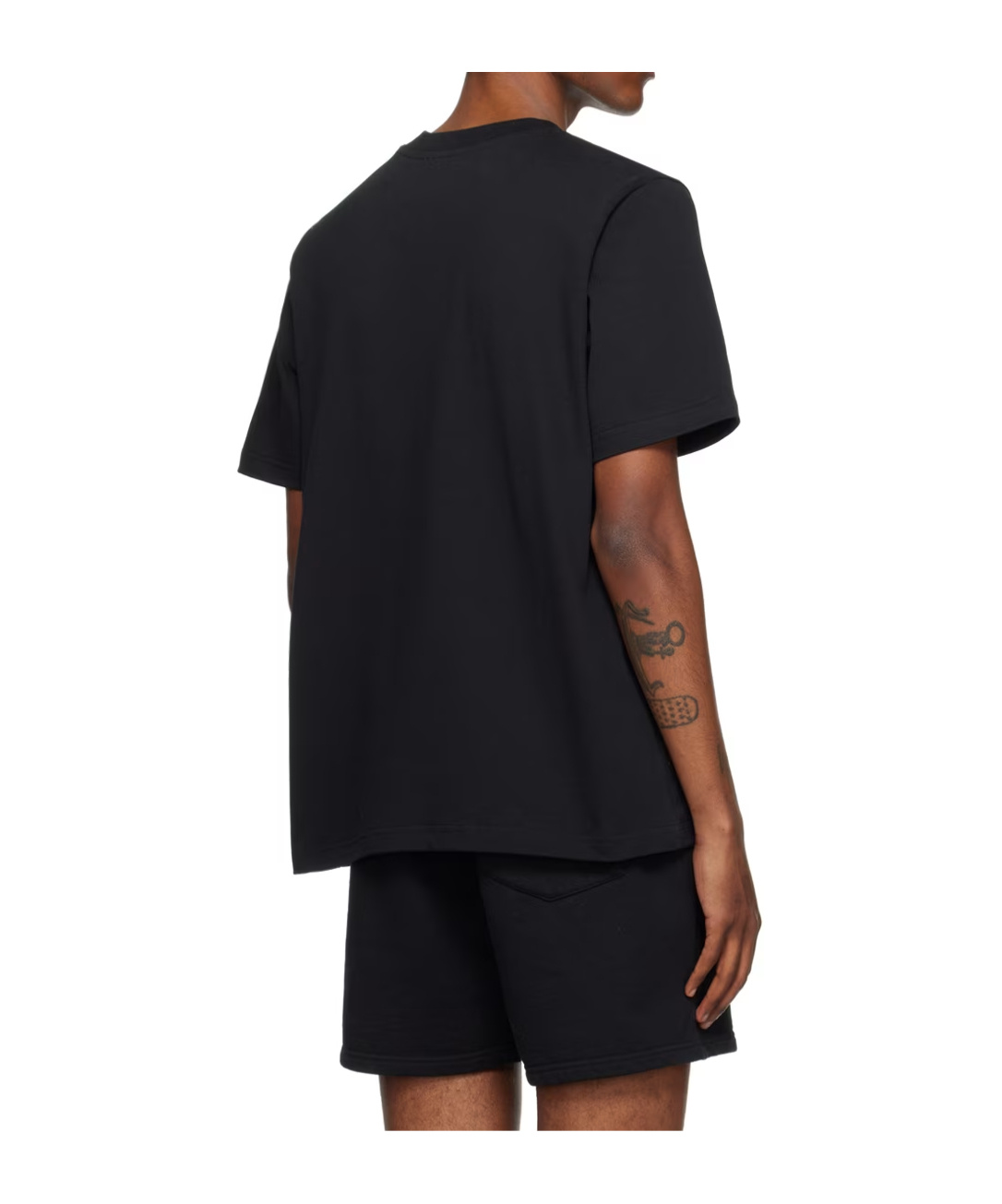 Casablanca Round Collar Printed T-shirt In Black