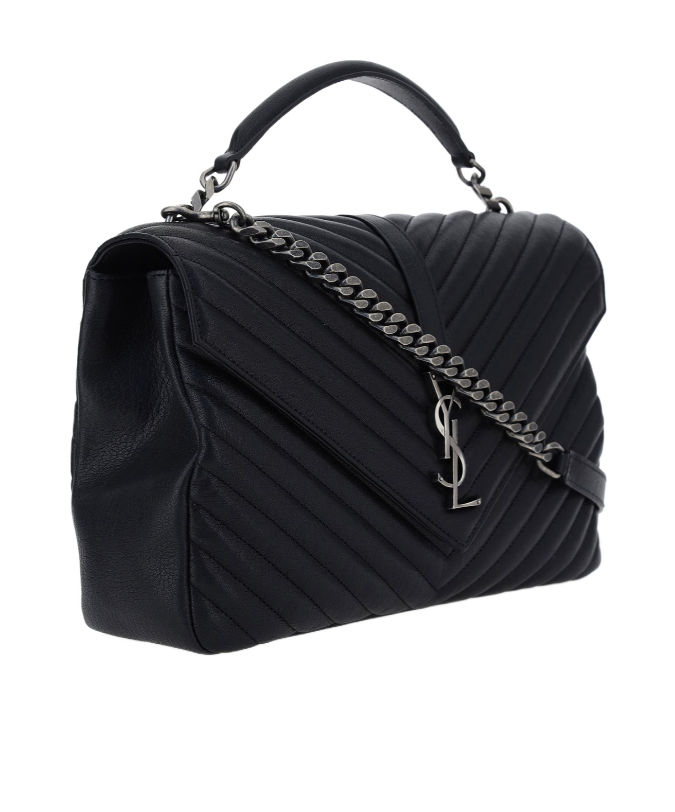 Saint Laurent Large College Tote In Black