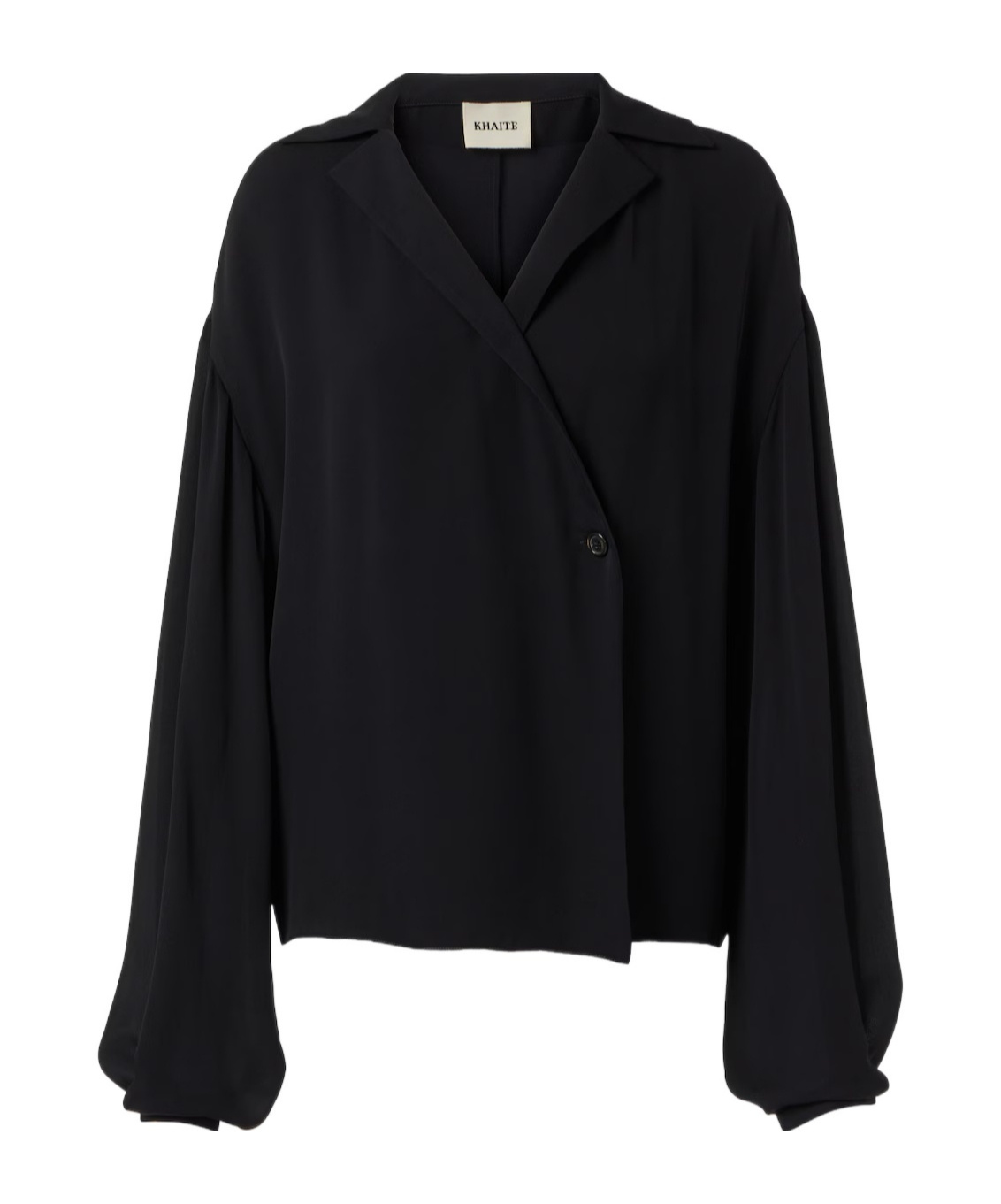 Khaite Ashton Silk Top In Black