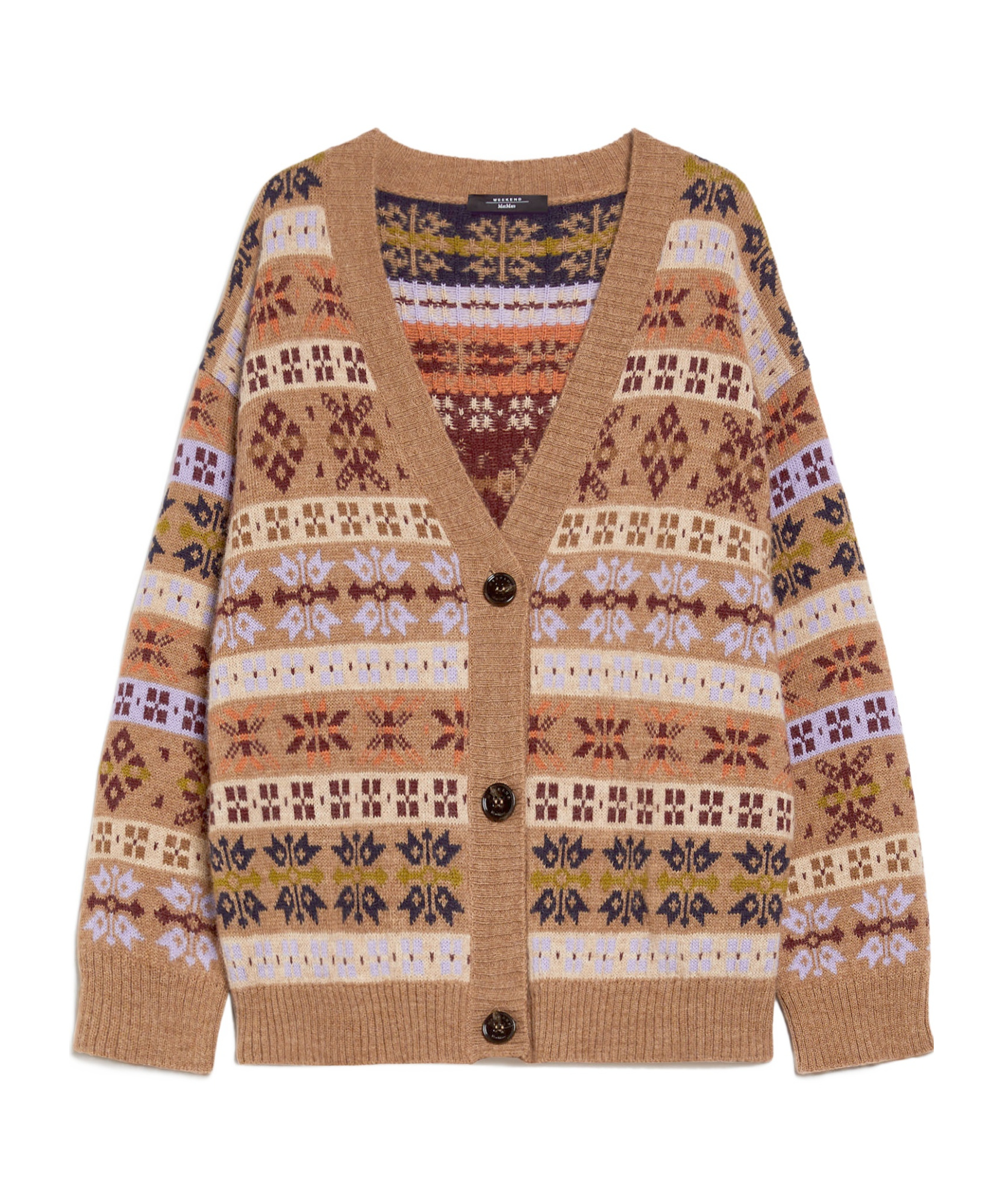 Weekend Max Mara Eccelso Alpaca Blend Cardigan In Nude