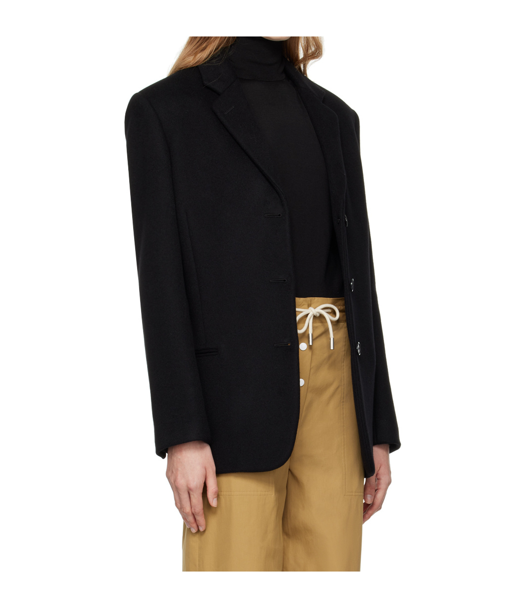 The Row Long-sleeved Suit Coat In Black