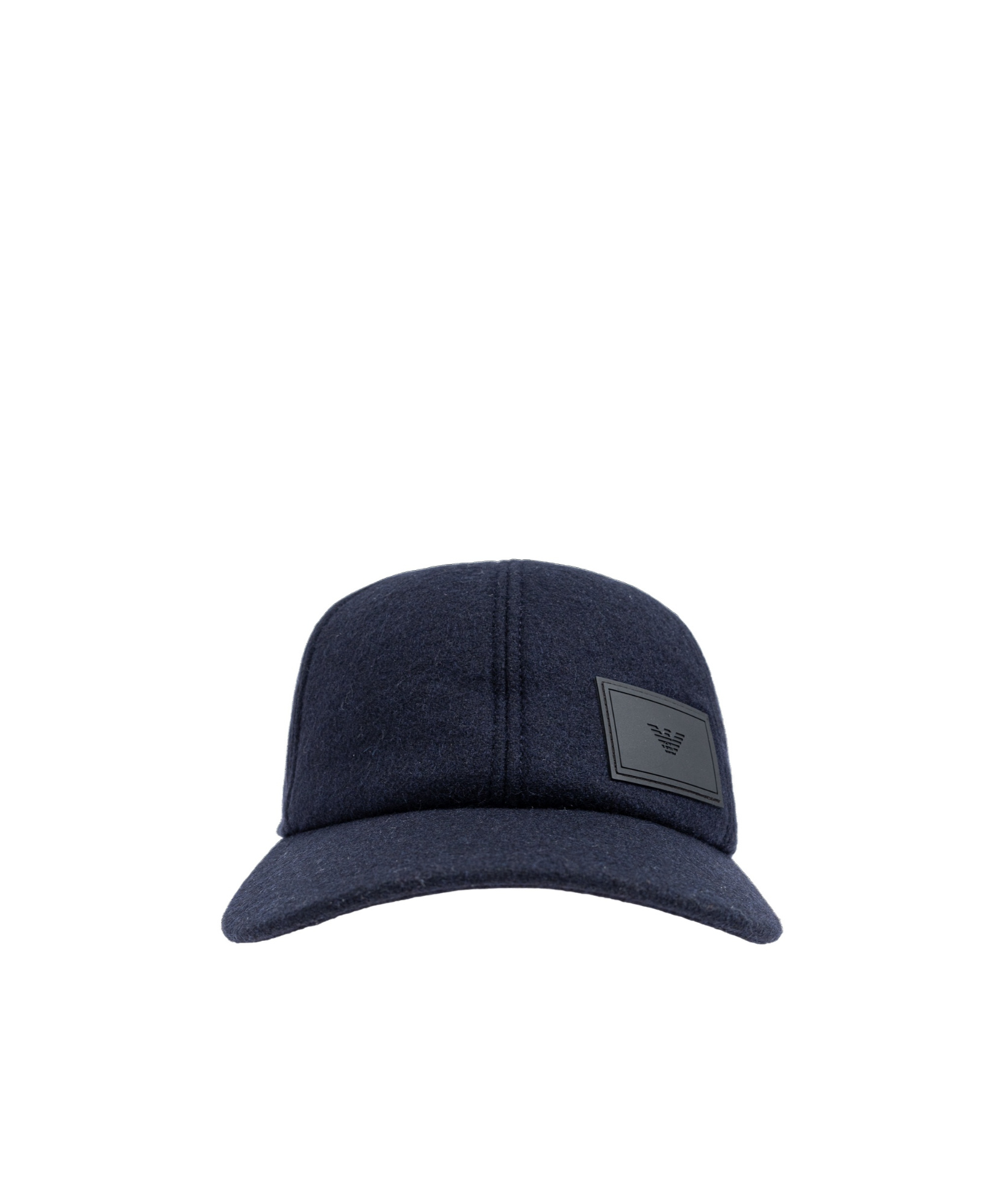 Emporio Armani Emblem Patch Baseball Cap In Black