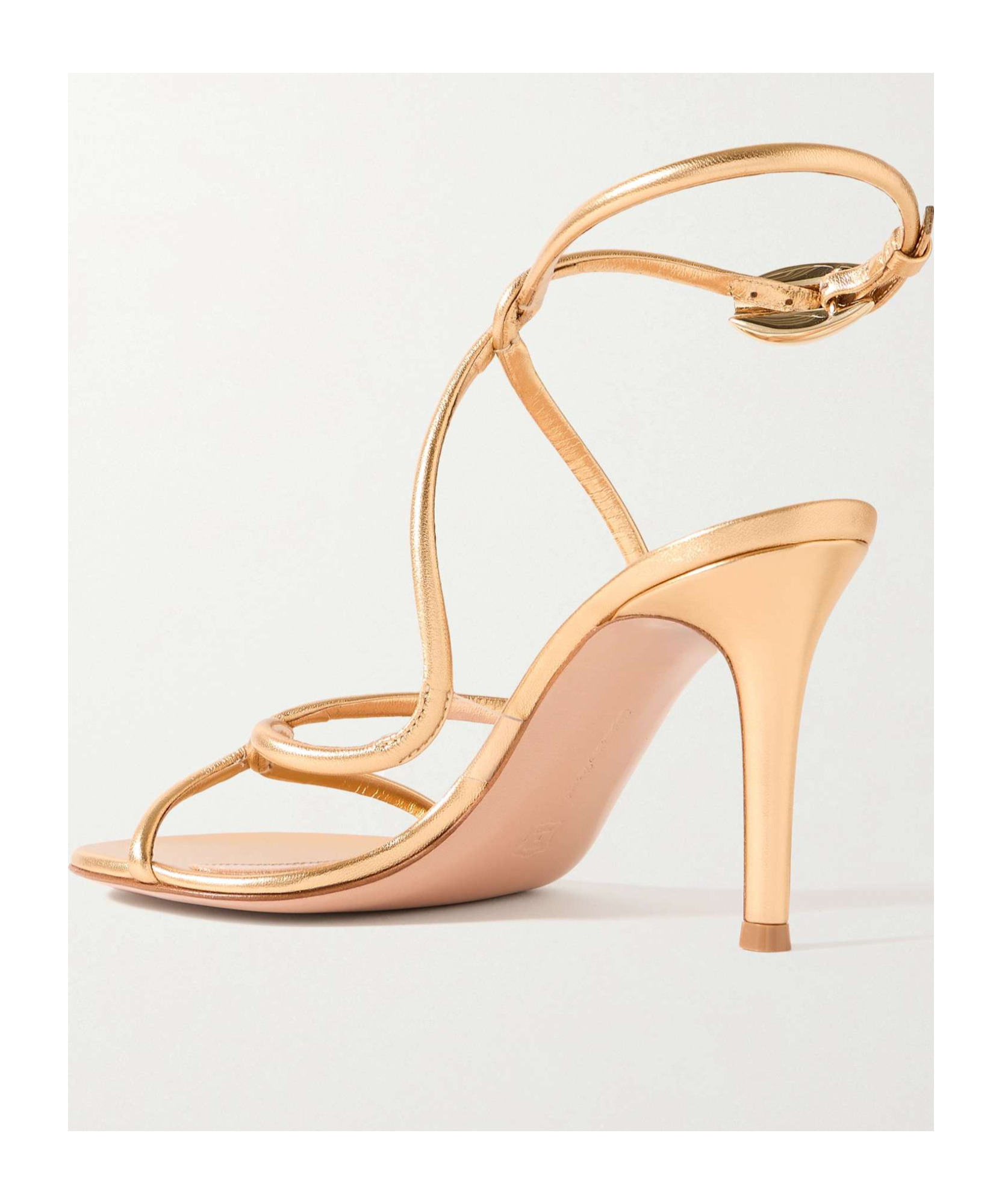 Shop Gianvito Rossi Open-toe High-heeled Sandals In Golden