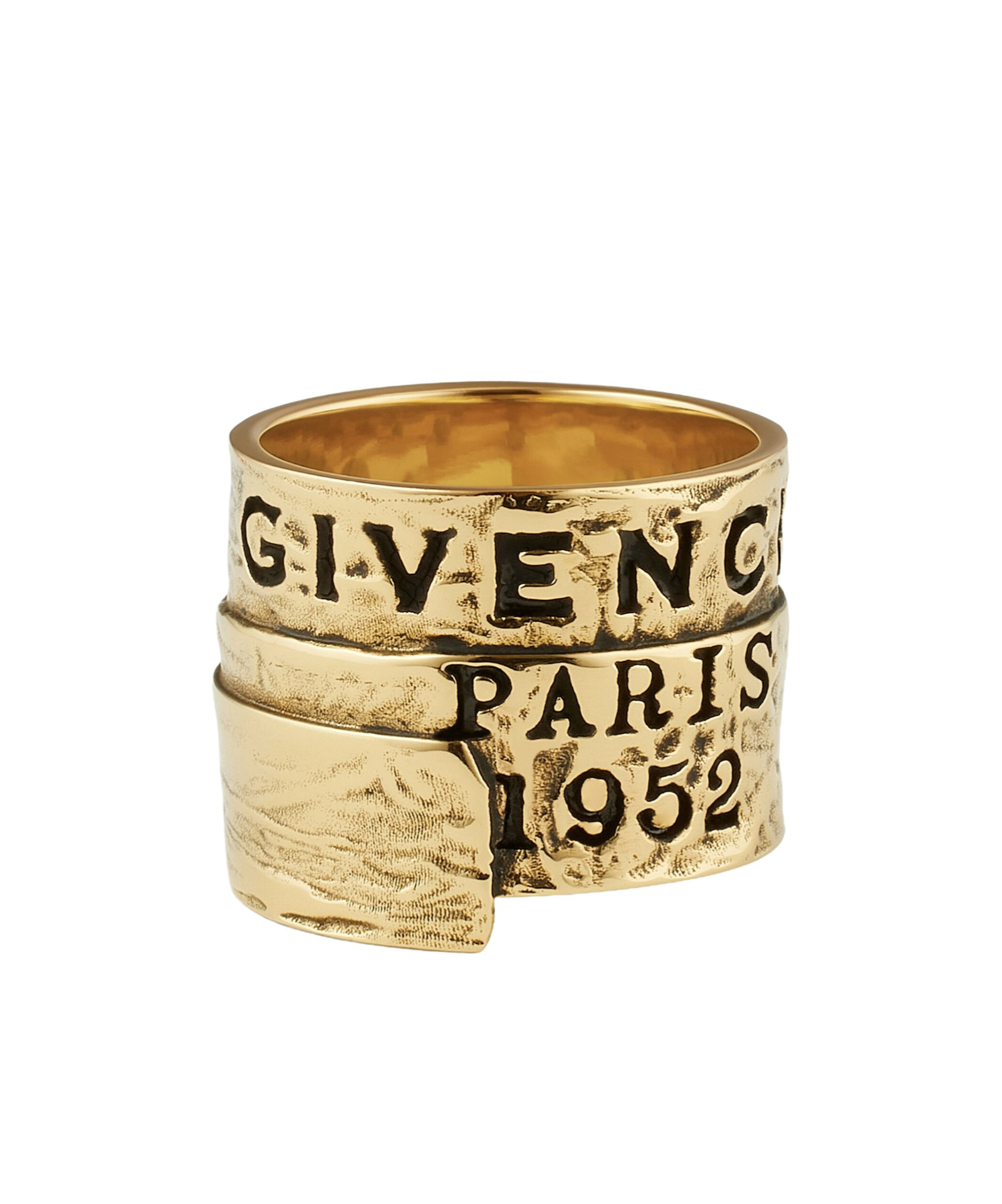 Givenchy Tape Cuff In Metal And Enamel In Gold