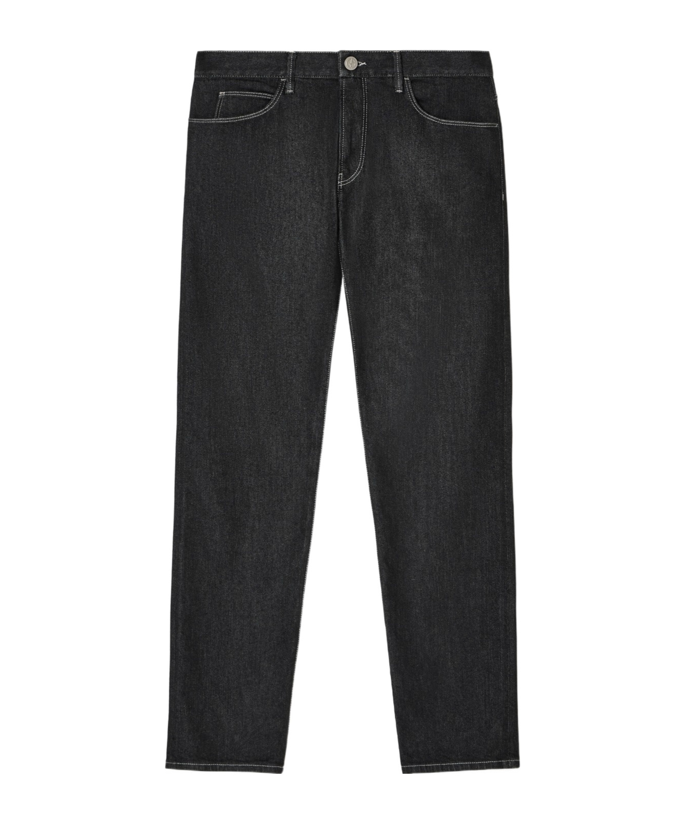 Giorgio Armani Contrast-stitching Jeans In Black