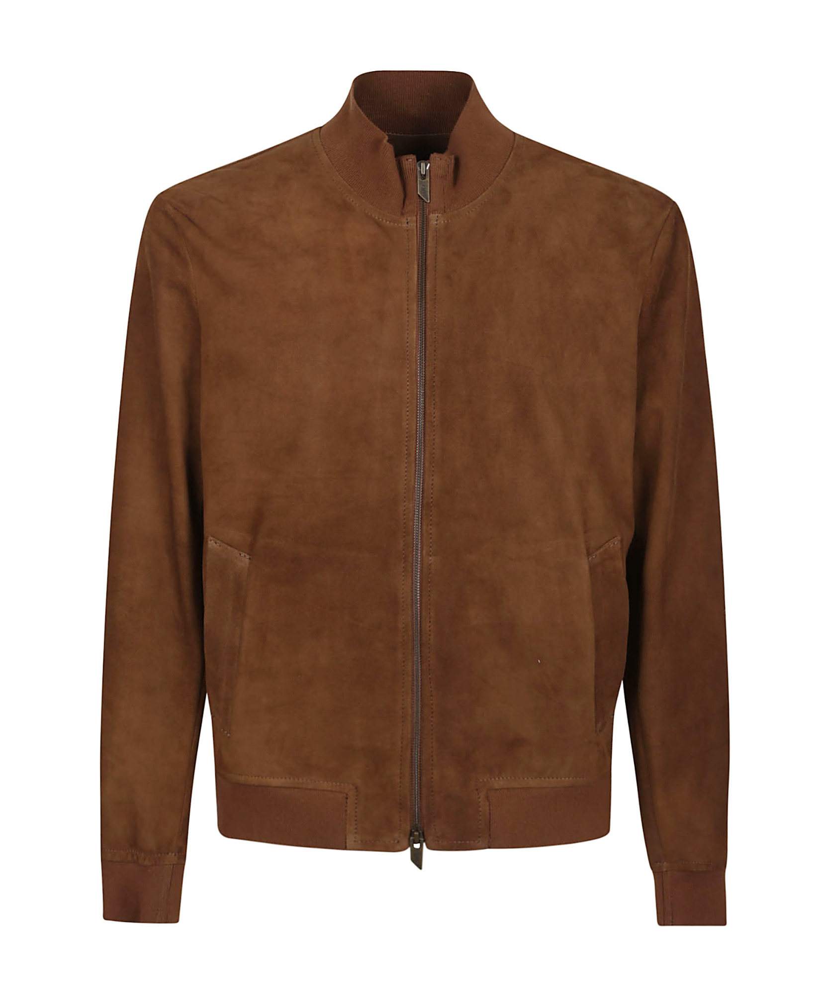 Salvatore Santoro Brown Leather Jacket With Design In Brown