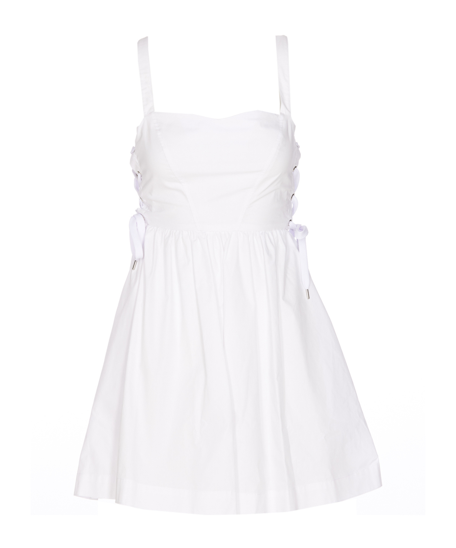 Pinko Mini Dress With Side Lacing In White