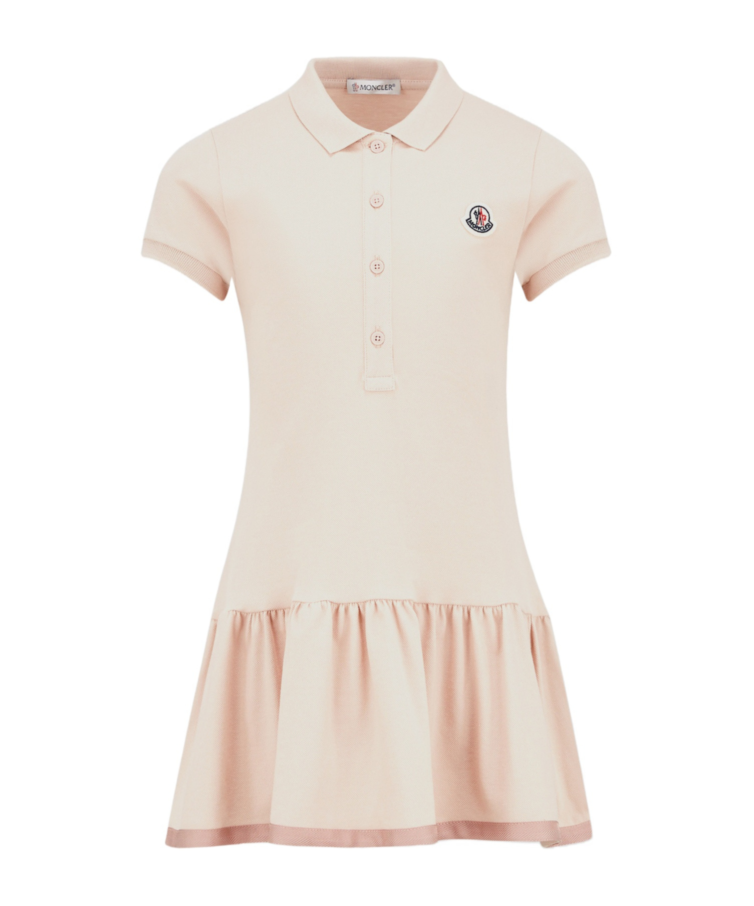 Moncler Polo Shirt Dress In Pink