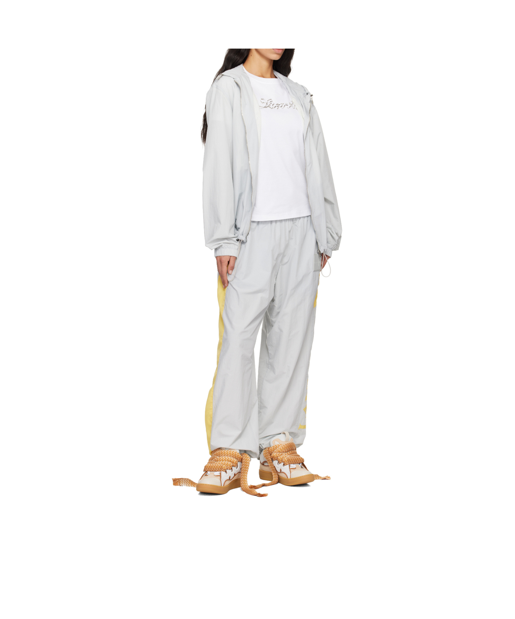 Lanvin Curb Leather Sneakers In Multi