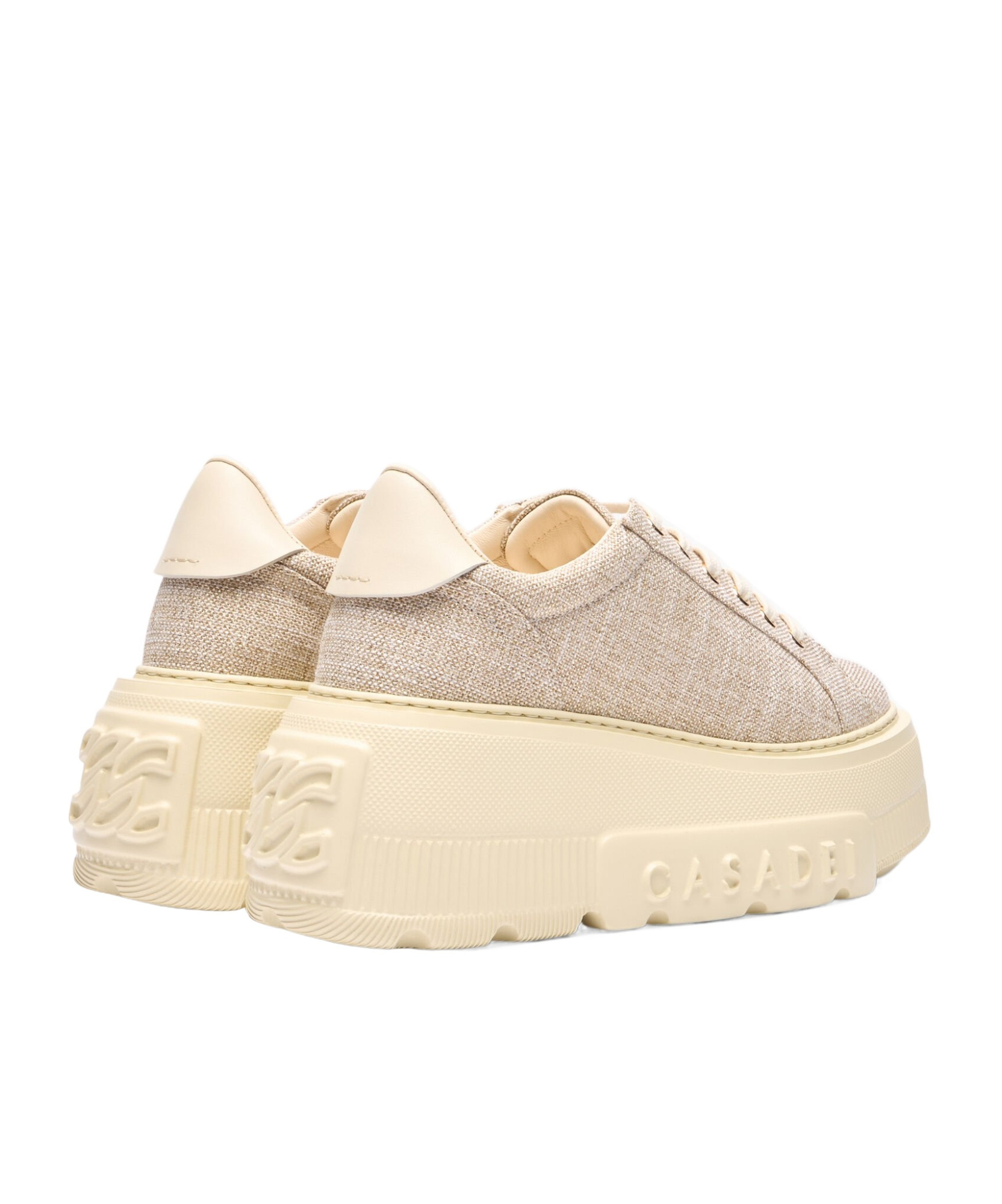 Casadei Nexus Jutalux Platform Sole Casual Shoes In Nude