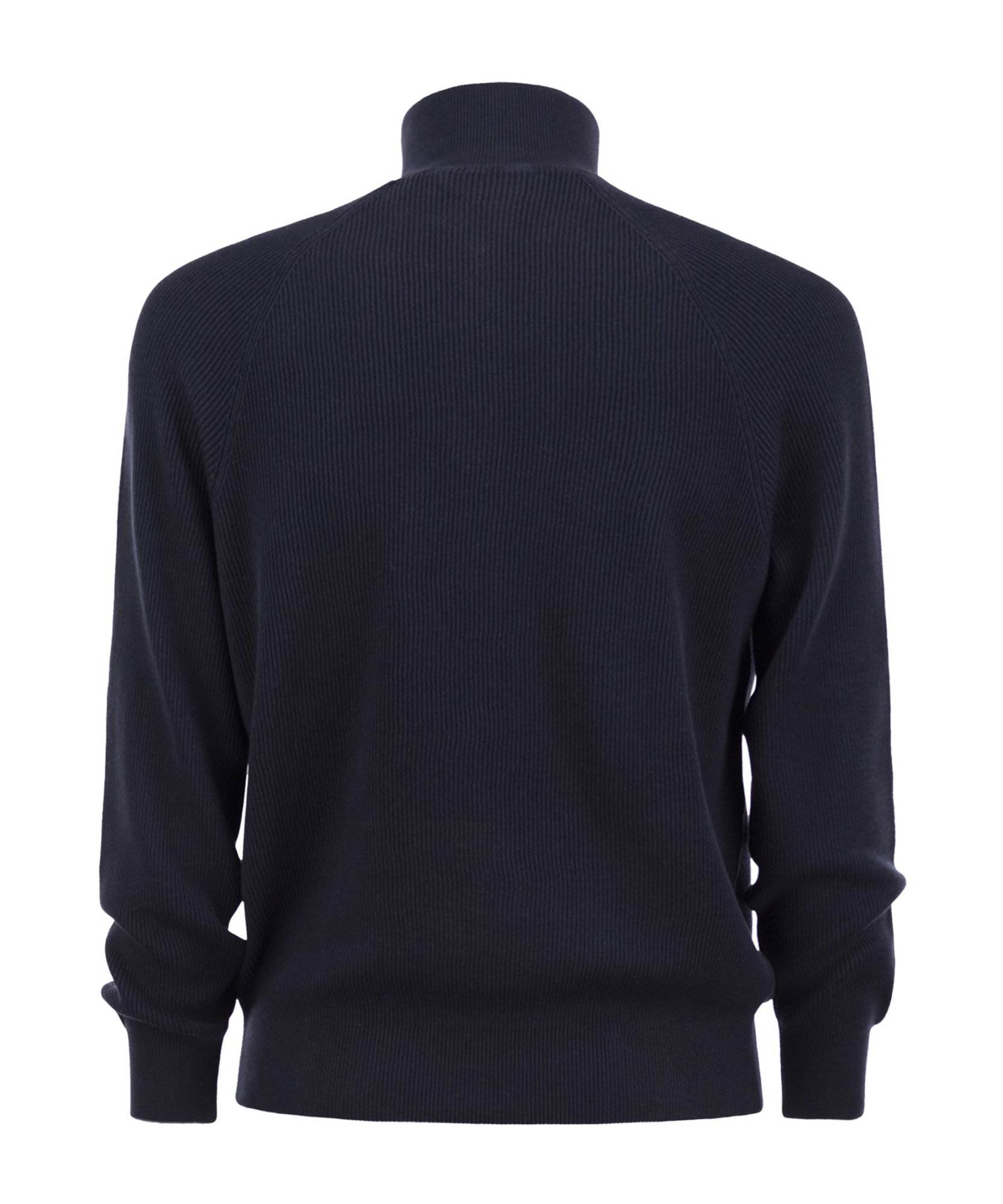 Brunello Cucinelli Half Zipper Sweater In Black