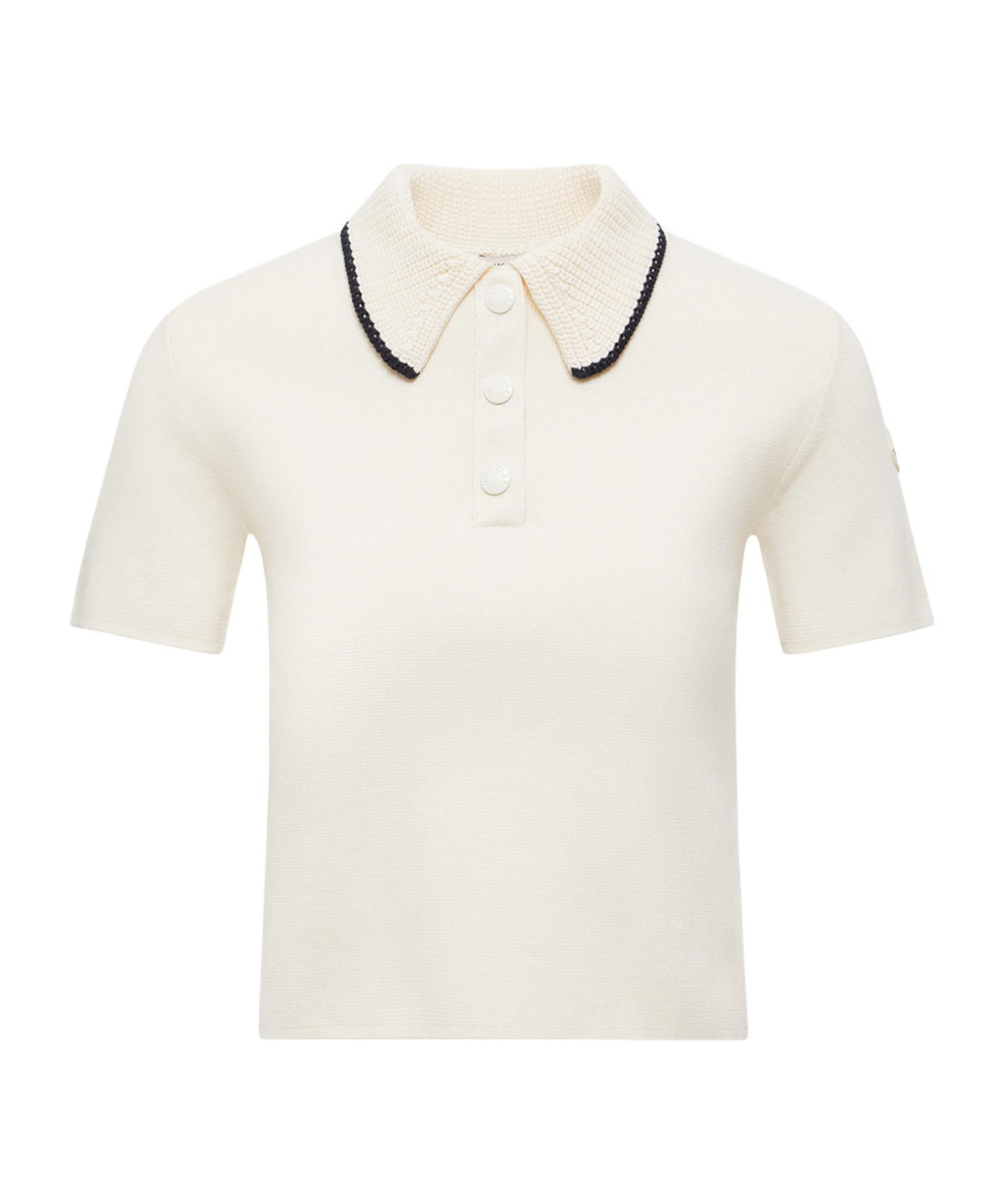 Moncler Knit Cotton Polo Shirt