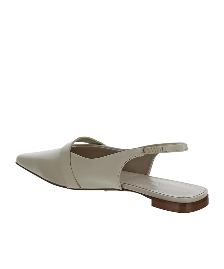 Max Mara Pointed-toe Slingback Flat Shoes In Nude