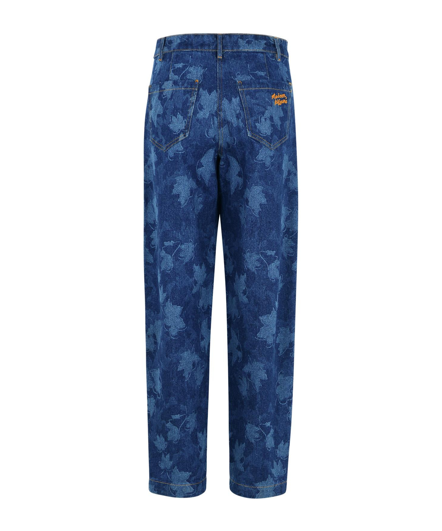 Maison Kitsuné Workwear Blue Denim Jeans In Blue