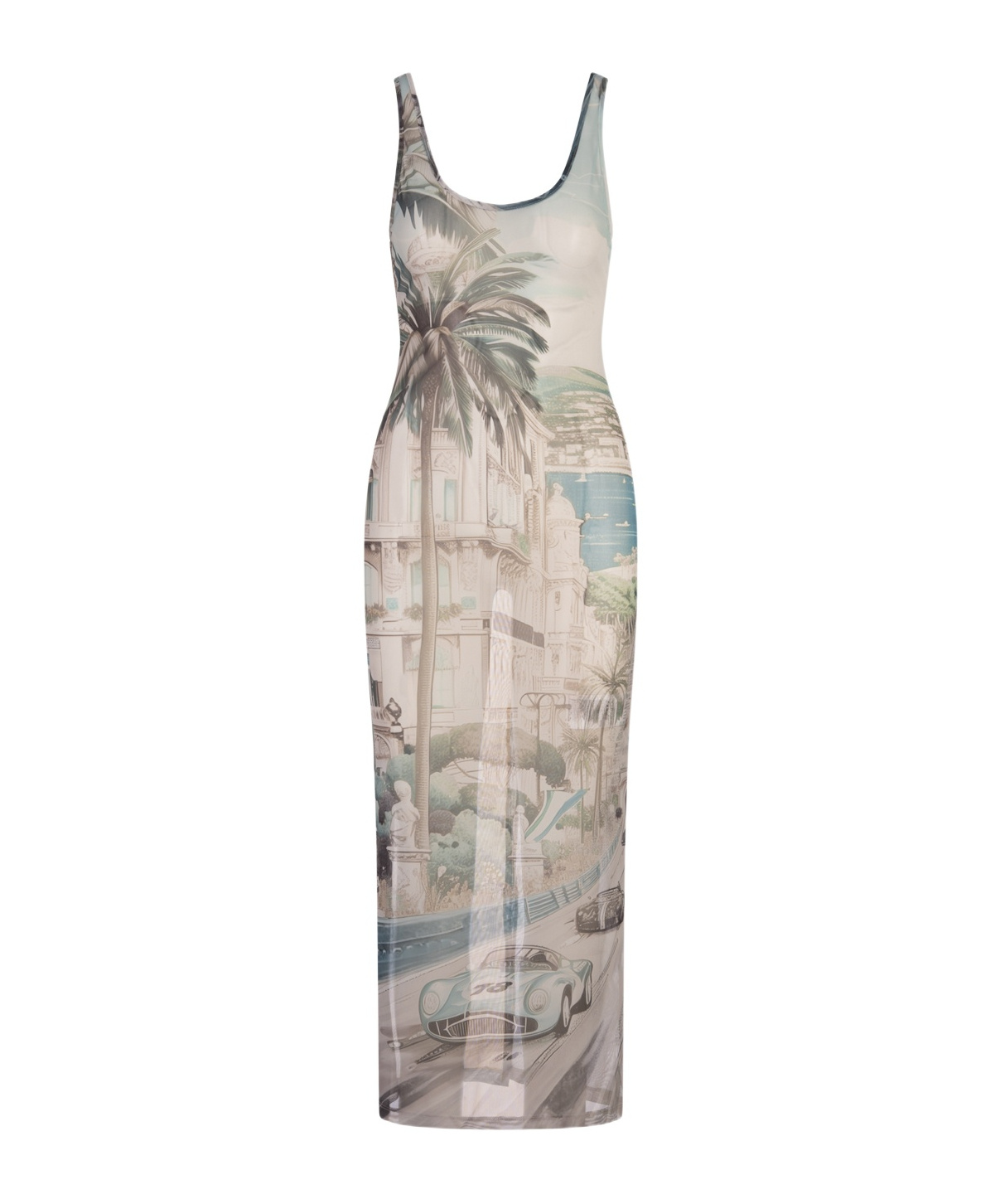 PHILIPP PLEIN ABSTRACT-PRINT MIDI DRESS