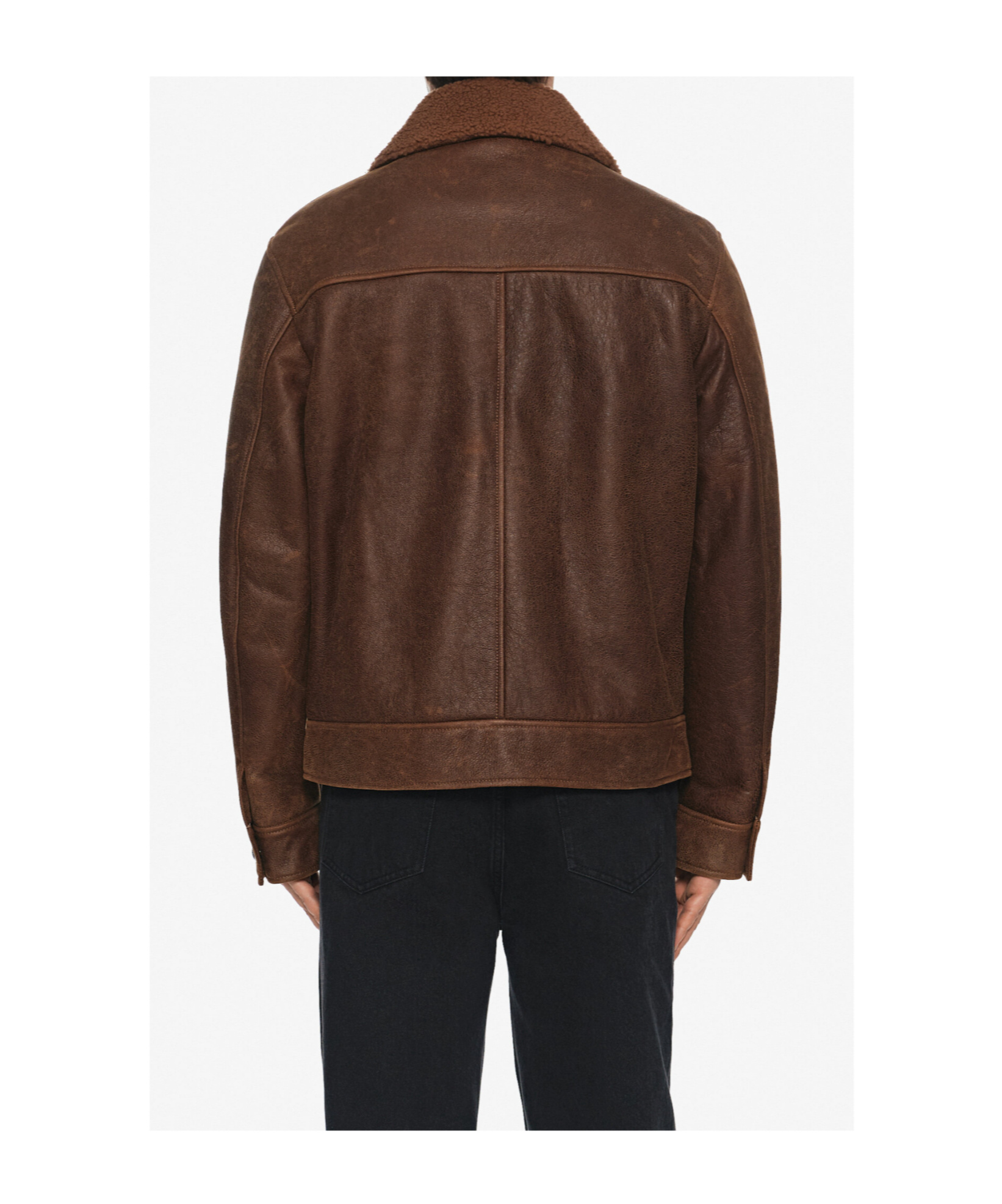Eleventy Lapel Zipper Leather Jacket In Brown
