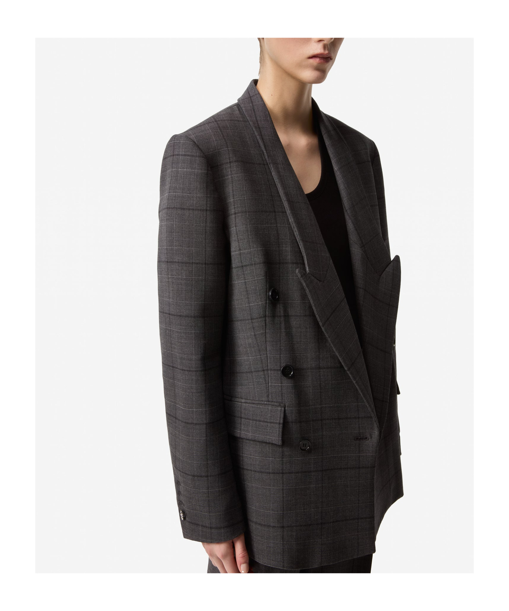 Coperni Double-breasted Blazer In Black