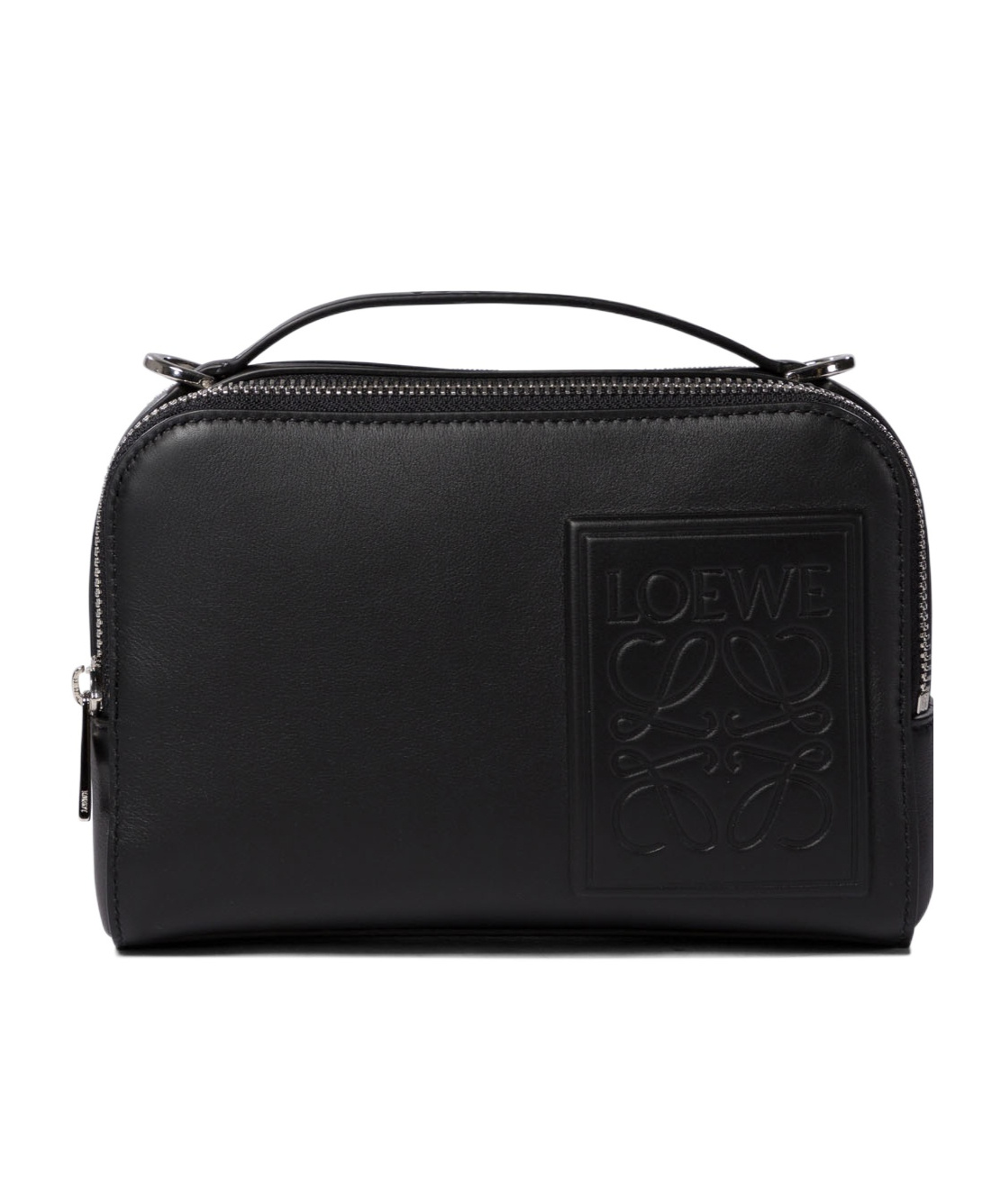 Loewe Mini Puzzle Leather Shoulder Bag In Black