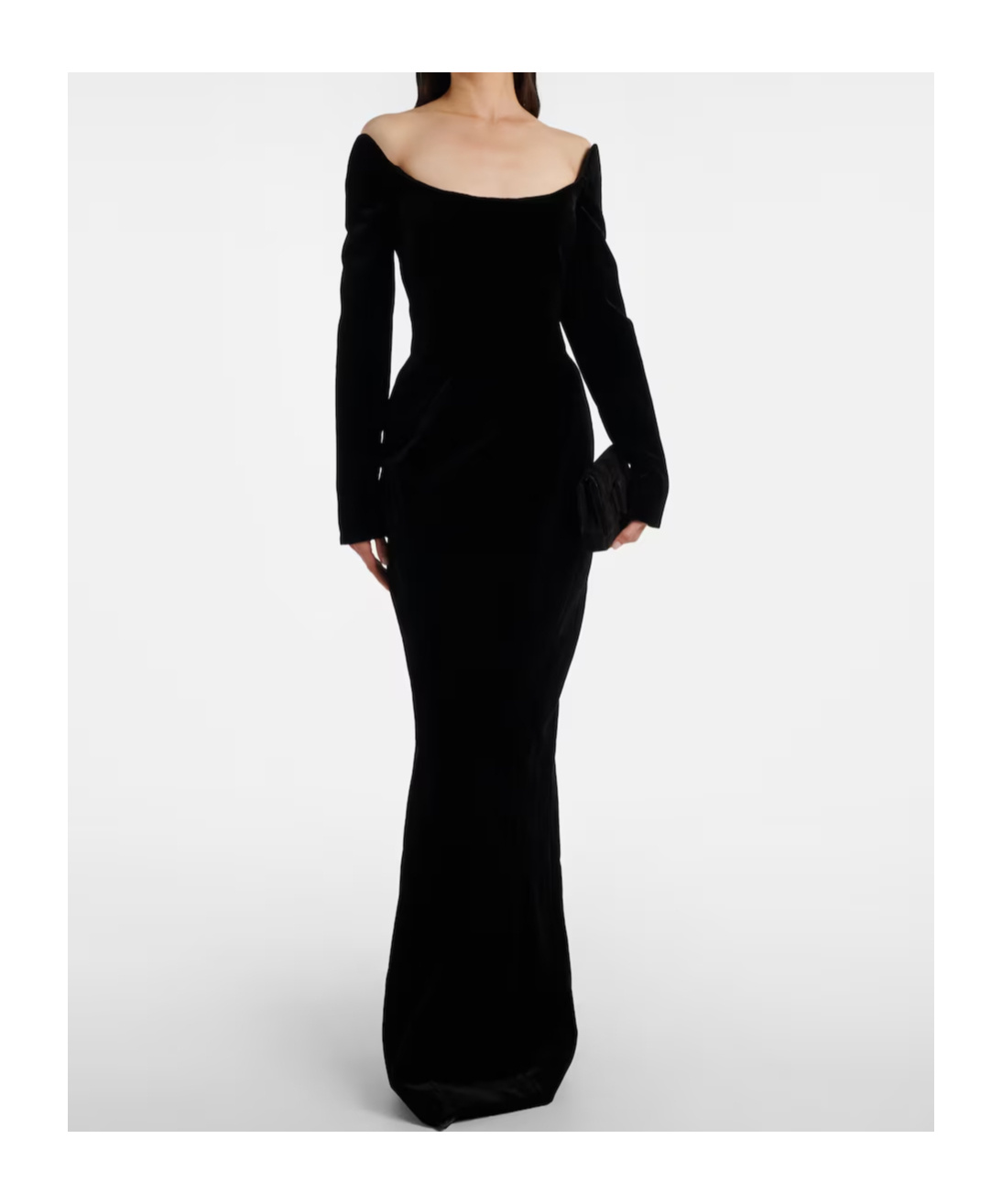 Mugler Open-back Sleeveless Dress Skirt In Black