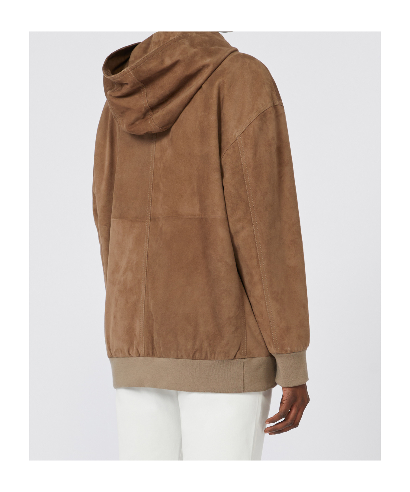 Max Mara Suede Jacket With Hood
