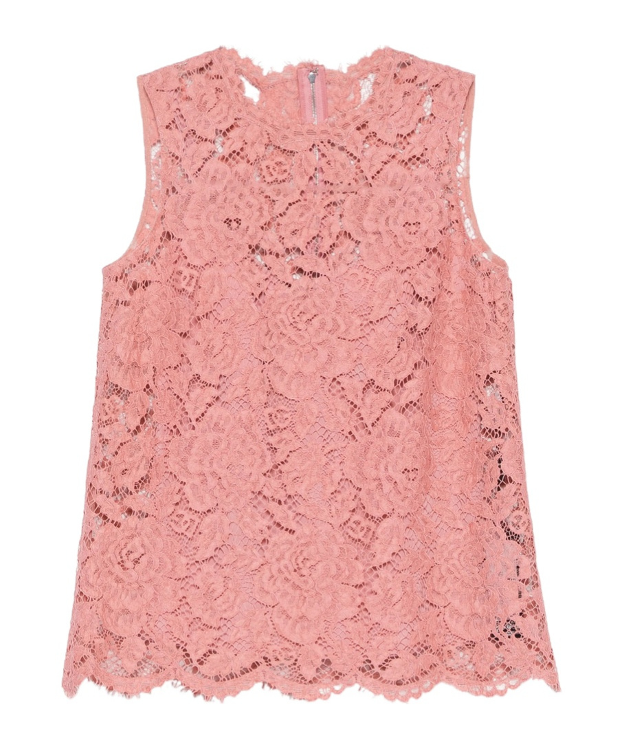 Dolce & Gabbana Cordonetto-lace Blouse In Pink
