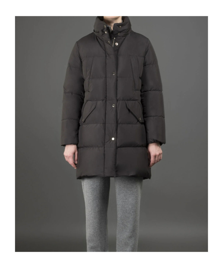 Moorer Hooded Technical Coat In Black