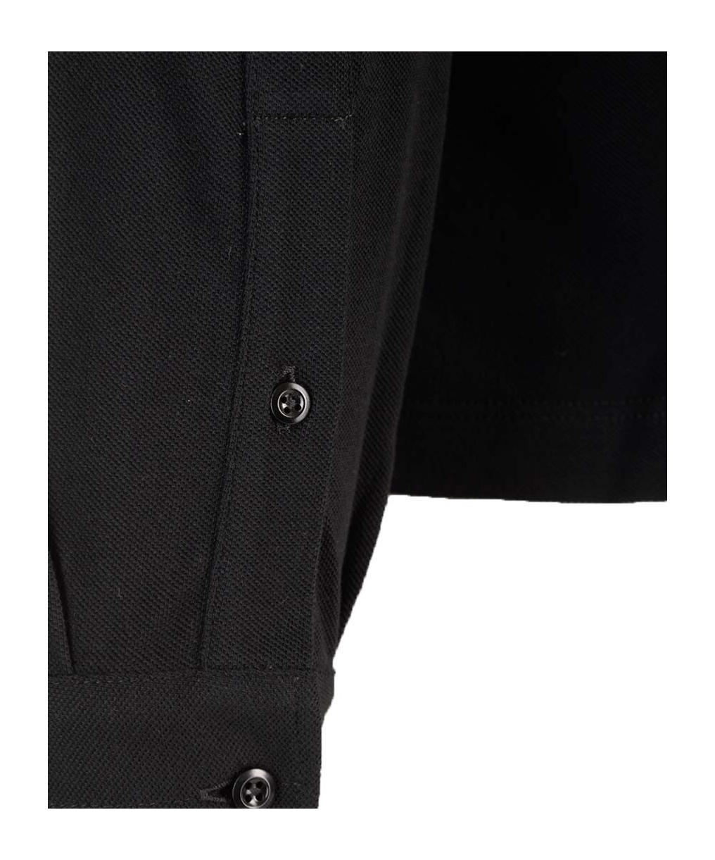 Brunello Cucinelli Cashmere Long Sleeve Polo In Black