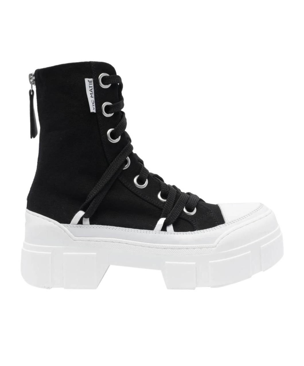Vic Matie Round Toe High Top Casual Shoes In Black