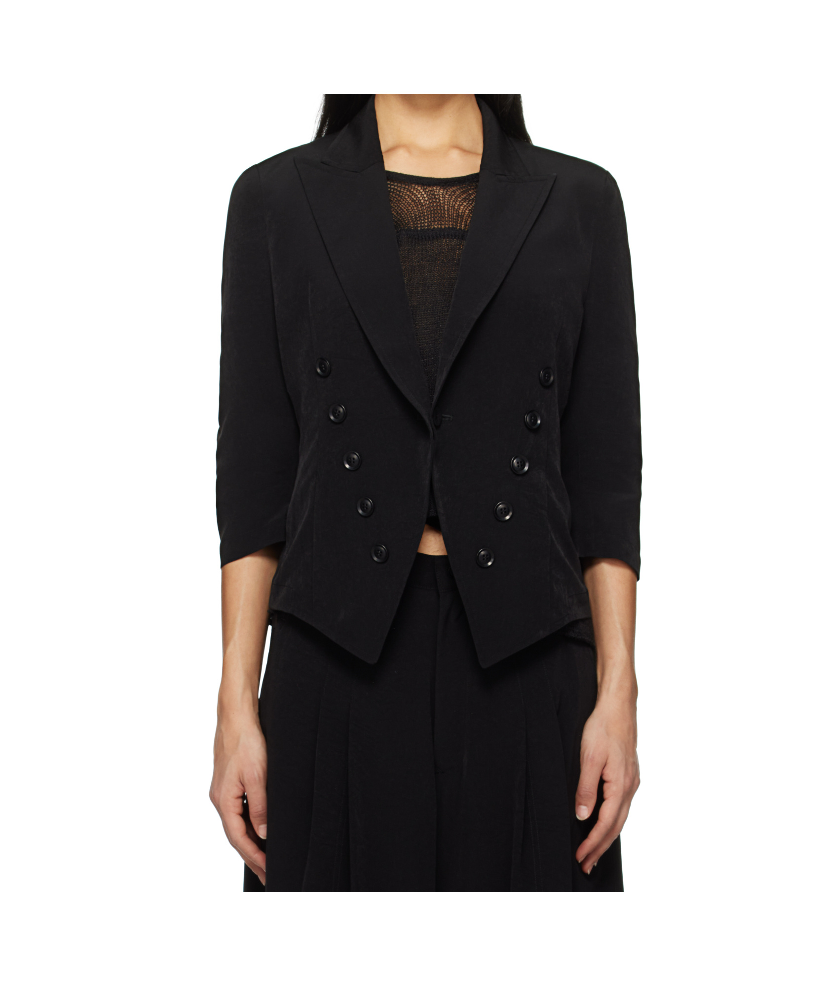 Y's Lapel Vest In Black