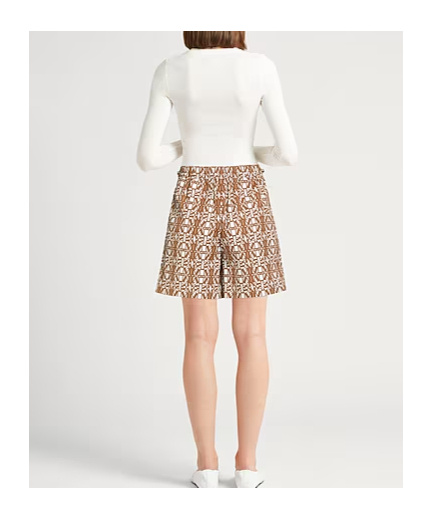 Max Mara Printed Bermuda Shorts In Brown