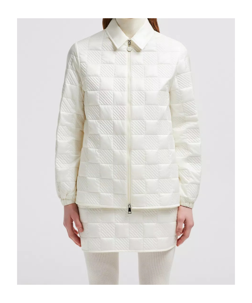 Moncler Logo-patch Quilted Jacket In White