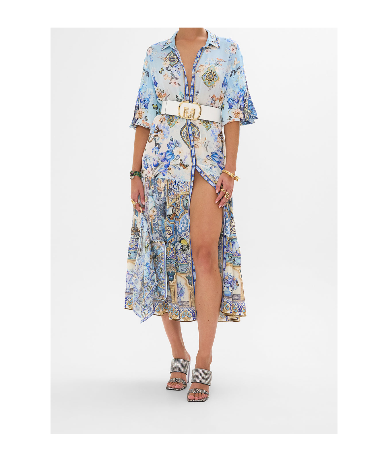 Camilla Tiered Long Shirt Dress Al Manial Palace Memoirs