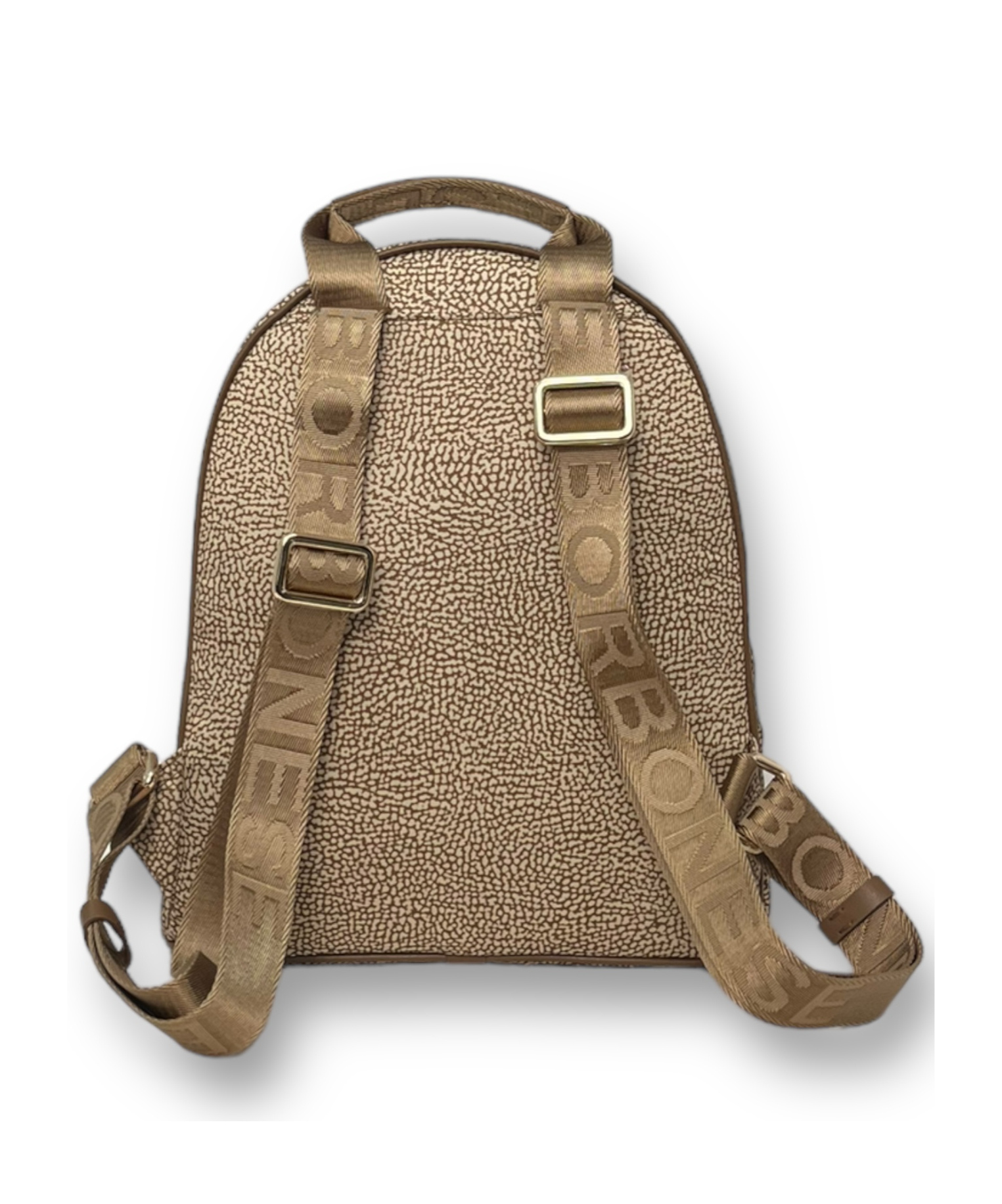 Borbonese Zippered Backpack In Nude