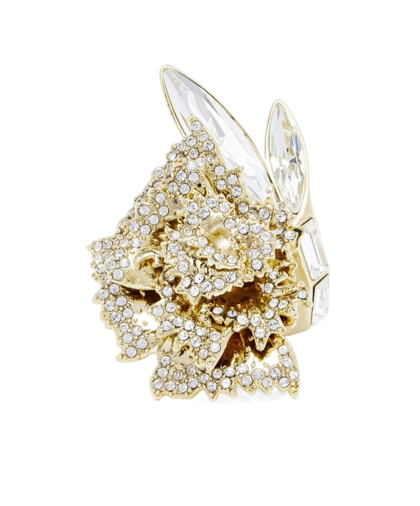 Alexander Mcqueen Women's Carnation Ring In Pale Gold In Gold