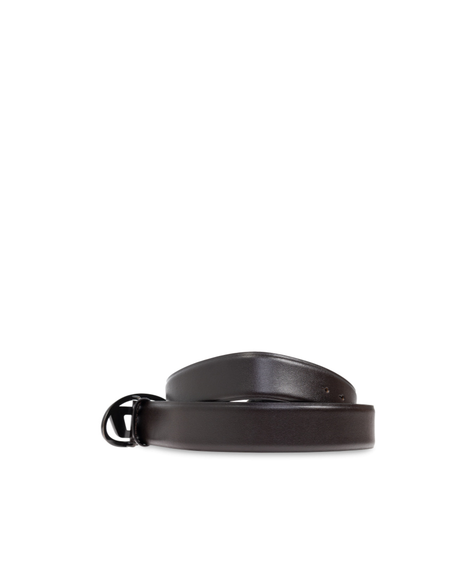 Diesel Oval D-logo Leather Belt