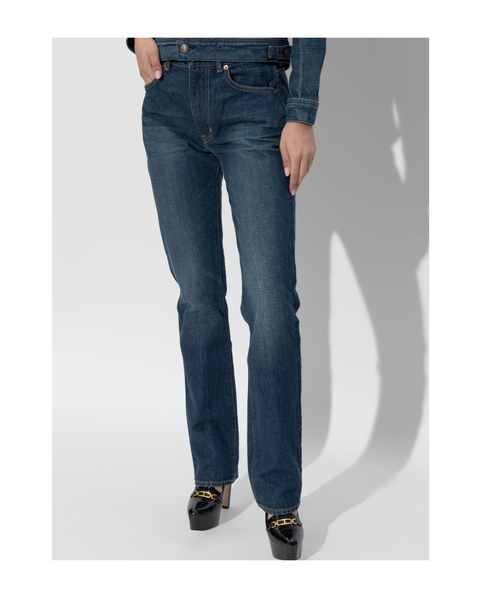 Tom Ford Whitney Straight Jeans In Blue