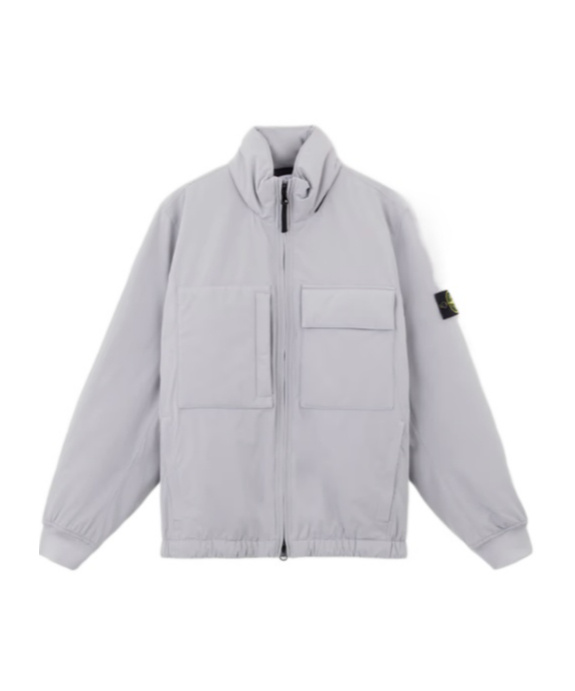 Stone Island Compass-badge Jacket In Gray