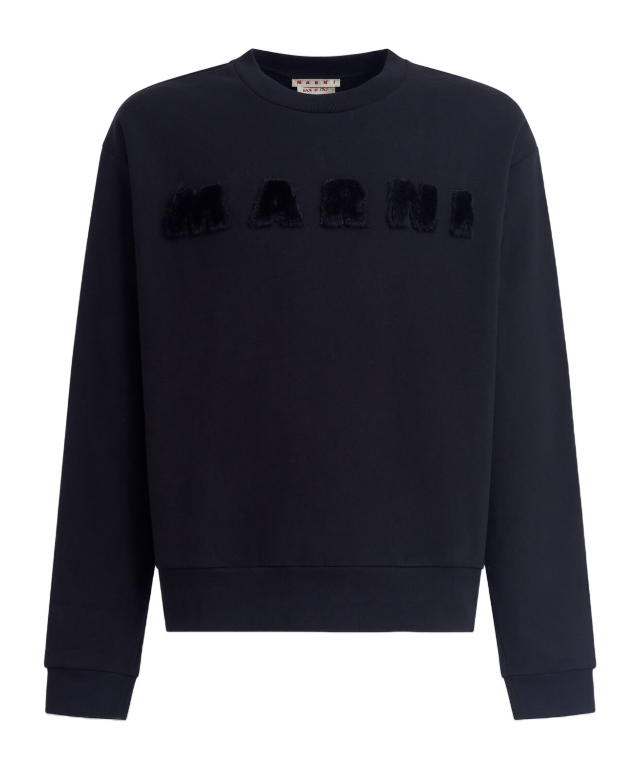 Marni Round-neck Sweater In Black