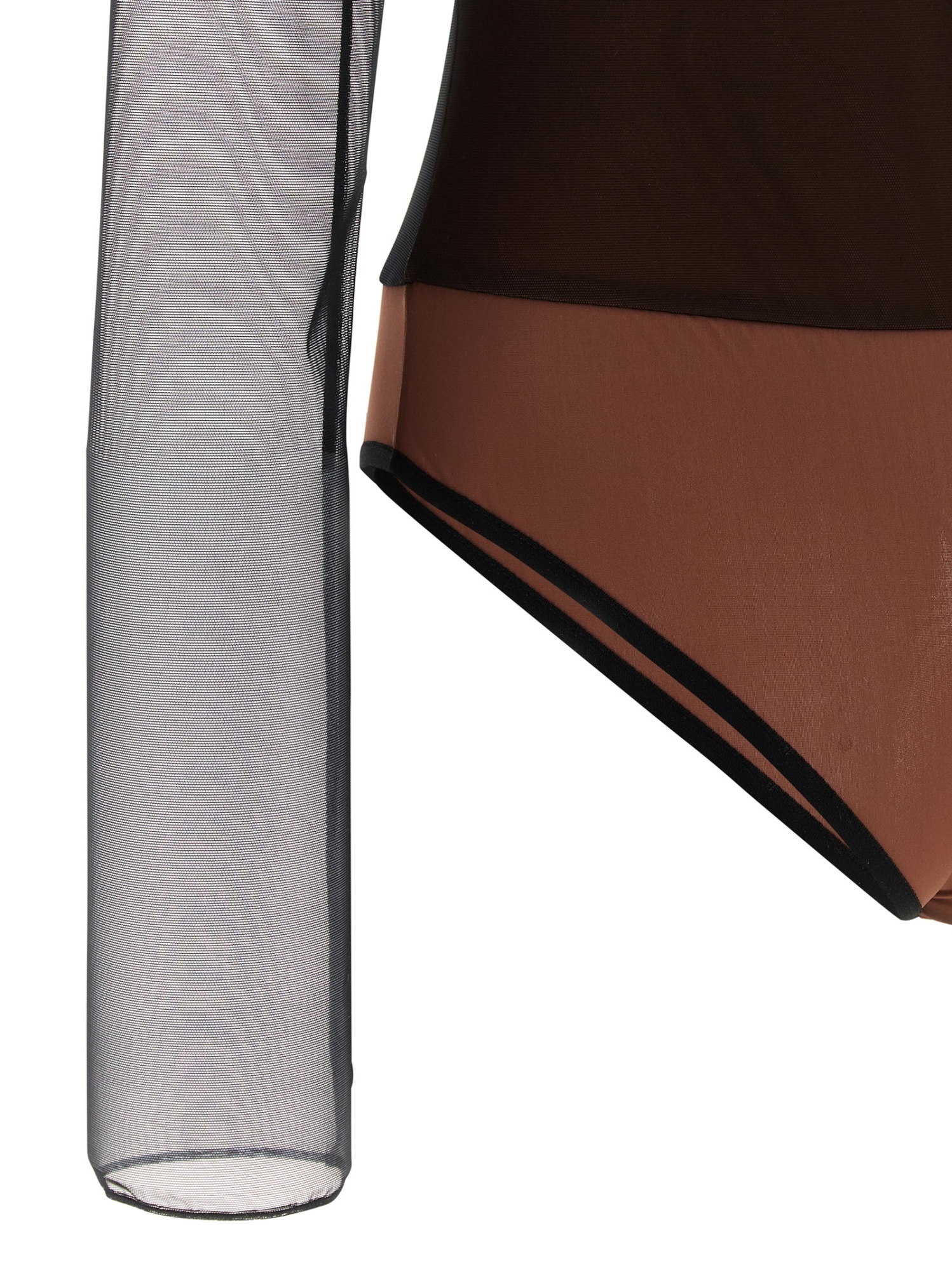 Nensi Dojaka Mesh Bodysuit In Brown
