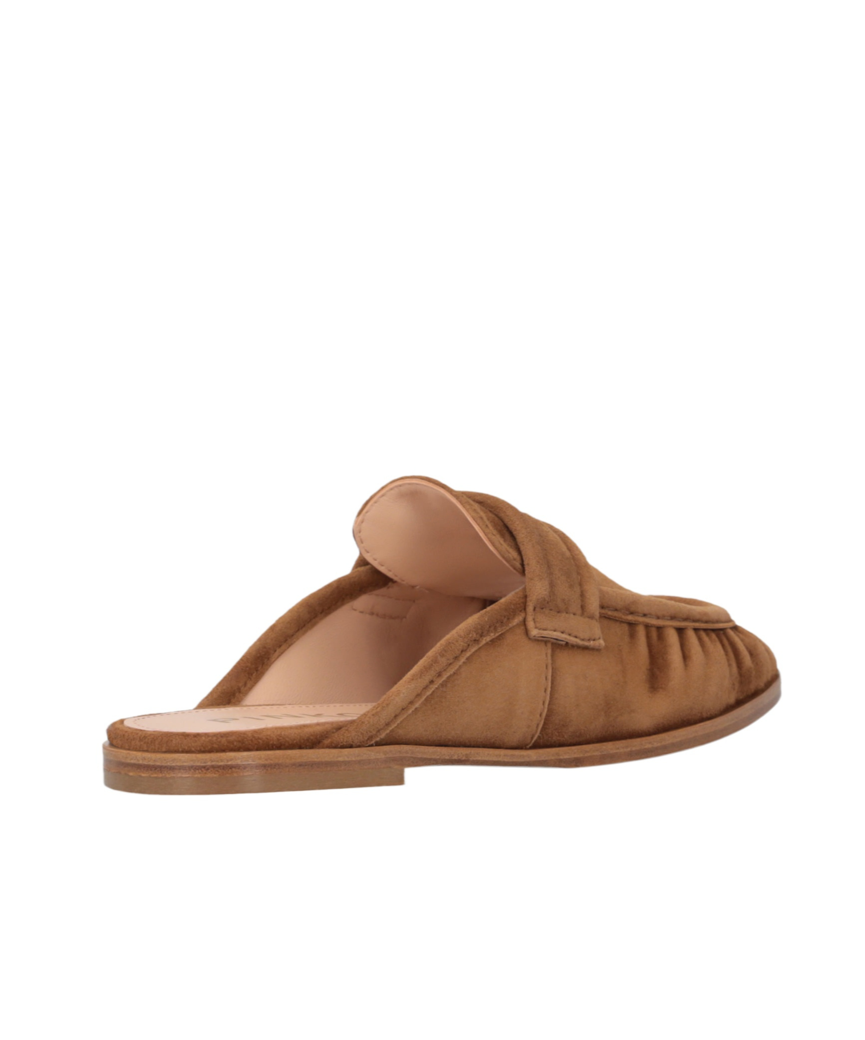 Pinko Mocassins Mules Plats En Daim In Brown