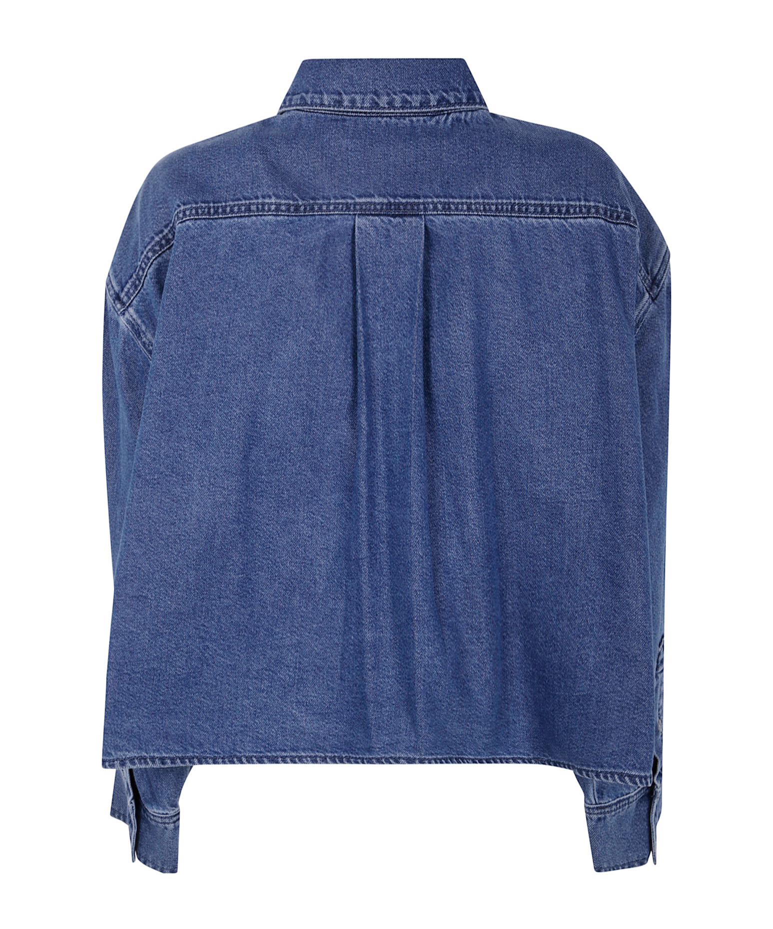 7 For All Mankind Button-down Long-sleeved Shirt In Blue