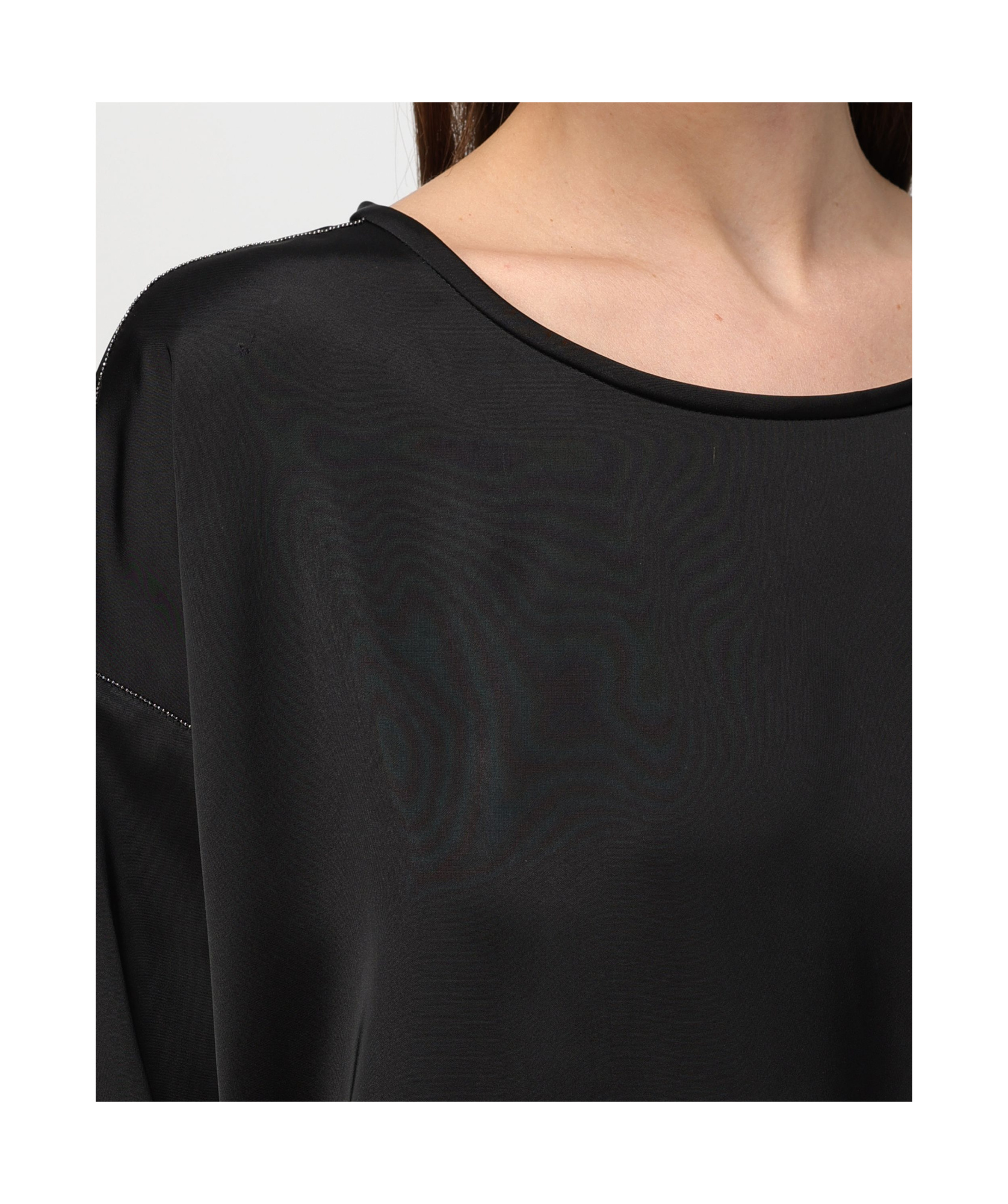 Fabiana Filippi Round-neck Blouse In Black
